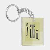 Das Dotting the Is Elegante Typografie Art, Mit Mo Schlüsselanhänger (Vorderseite links)