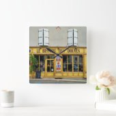 Das Dove Bistro, Verteuile Sur Charente. Quadratische Wanduhr (Zuhause)