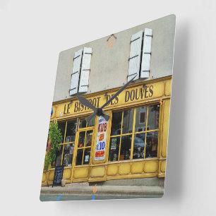 Das Dove Bistro, Verteuile Sur Charente. Quadratische Wanduhr