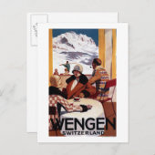 Das Downhill Club Werbeplakat Postkarte (Vorne/Hinten)