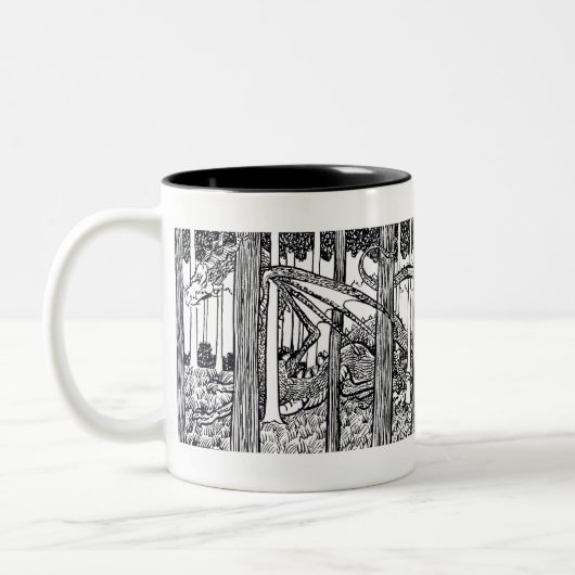 Das Drache-Holz Zweifarbige Tasse (Links)