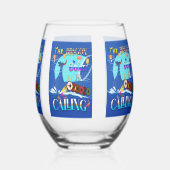 Das Drachenboot ruft Weinglas Ohne Stiel (Rückseite)