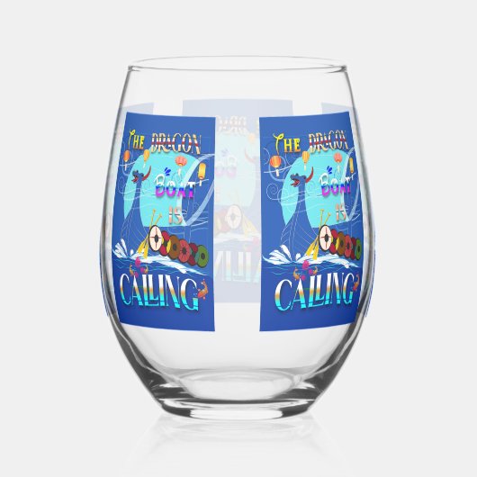 Das Drachenboot ruft Weinglas Ohne Stiel (Rechts)