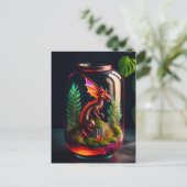 Das DrachenTerrarium | Digitale Kunst Postkarte (Stehend Vorderseite)