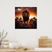 Das Drama der Natur: Löwenentschlossen Poster (Küche)