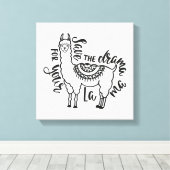 Das Drama für deinen Lama gerettet Leinwanddruck (Insitu (Holzboden))