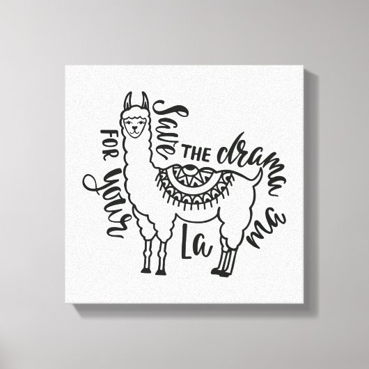 Das Drama für deinen Lama gerettet Leinwanddruck (Vorderseite)
