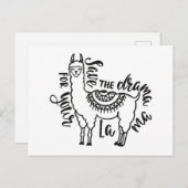 Das Drama für deinen Lama gerettet Postkarte (Vorne/Hinten)