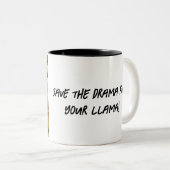 Das Drama für Ihre Lama-Tasse gerettet Zweifarbige Tasse (VorderseiteRechts)