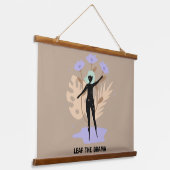 Das Drama loslassen Wandteppich Mit Holzrahmen (Gewinkelt)