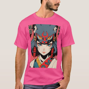 Das dramatische Katzenposter 80er Anime Japan Kabu T-Shirt