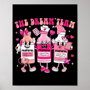 Das Dream Team Retro Groovy Krankenschwester Mediz Poster