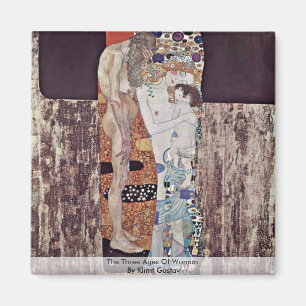 Das drei Alter der Frau durch Klimt Gustav Magnet