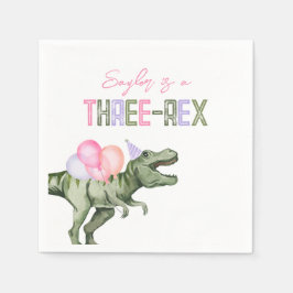 Das Drei-Rex-Party-Papier von Girl Napkins Serviette