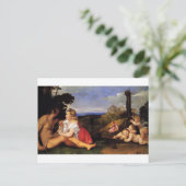 Das Drei-Zeitalter des Menschen durch Tizian Postkarte (Stehend Vorderseite)