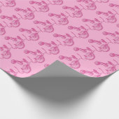 Das Dreirad des rosa Kindes Geschenkpapier (Ecke)