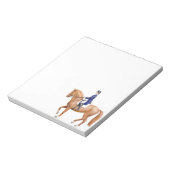 Das Dressurpferd Reitpaddel Notizblock (Rotiert)