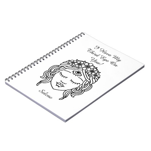 Das dritte Auge Buddhist Gott Shiva Notebook Notizblock (Linke Seite)