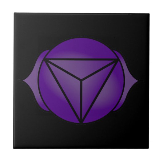 Das dritte Auge Chakra Fliese (Vorderseite)