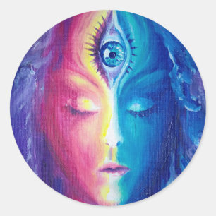 Das dritte Auge Runder Aufkleber