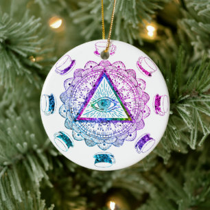 Das dritte Auge sieht den Augapfel-Cup Keramik Ornament