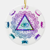 Das dritte Auge sieht den Augapfel-Cup Keramik Ornament (Vorne)