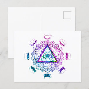 Das dritte Auge sieht den Augapfel-Cup Postkarte