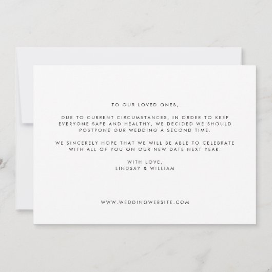 Das dritte Mal ist ein Foto, das das Datum ändert Ankündigung (Rückseite)