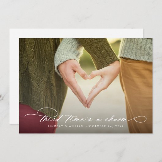 Das dritte Mal ist ein Foto, das das Datum ändert Ankündigung (Vorne/Hinten)