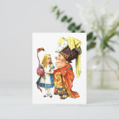 DAS DUCHESS LEHRT ALICE FLAMINGO CROQUET POSTKARTE (Stehend Vorderseite)
