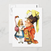 DAS DUCHESS LEHRT ALICE FLAMINGO CROQUET POSTKARTE (Vorne/Hinten)
