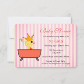 Das Duckeln im Bad | Babyparty Einladung (Vorderseite)