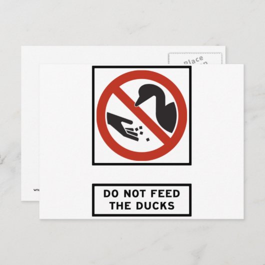 Das Ducks-Highway-Zeichen darf nicht Gefüttert wer Postkarte (Vorne/Hinten)