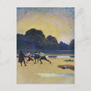 Das Duell am Strand Postkarte