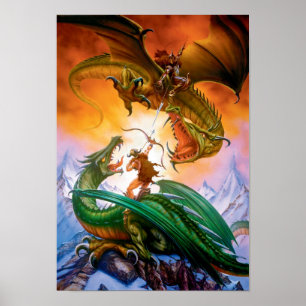 Das Duell-Drache-Plakat Poster