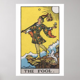 Das Dummkopf-Tarot-Karten-Plakat Poster