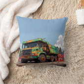 Das Dumping der Steine - Big-Rig Haul Truck Kissen (Decke)