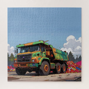 Das Dumping der Steine - Big-Rig Haul Truck Puzzle