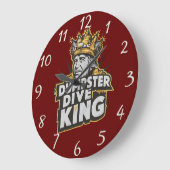 Das Dumpster Dive Kings Wappen Große Wanduhr (Winkel)