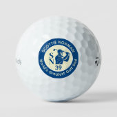 Das dunkelblaue Logo "Der größte Vater der Welt" Golfball (Vorderseite)