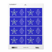 Das dunkelblaue Sternchen-Geschenketikett "Names" (Vorne)