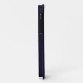 Das dunkelblaue Weiß-laufende Streifen-Initialen Case-Mate iPhone Hülle (Hinten/Links)