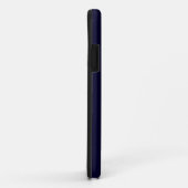 Das dunkelblaue Weiß-laufende Streifen-Initialen Case-Mate iPhone Hülle (Hinten/Rechts)