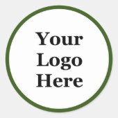 Das dunkelgrüne und weiße Firmenlogo hier Runder Aufkleber (Vorderseite)