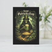 Das dunkle Glück des heiligen Patrick Dankeskarte (Stehend Vorderseite)