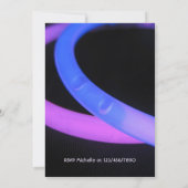 Das dunkle Neon Themed-Party glühen Einladung (Rückseite)