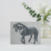Das dunkle Pferd Postkarte (Stehend Vorderseite)
