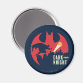 Das dunkle Ritterball-Logo von Batman Magnet (Vorderseite/Rückseite)