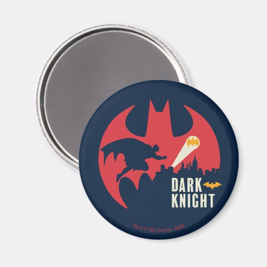 Das dunkle Ritterball-Logo von Batman Magnet (Vorderseite/Rückseite)