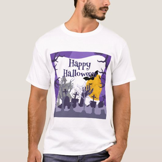 Das dunkle, Spuk HausHalloween T-Shirt (Vorderseite)